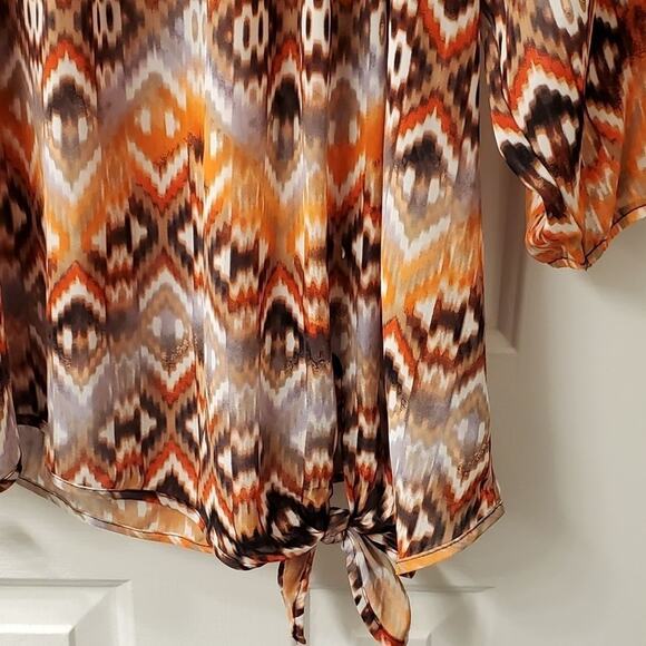 HALO CHEVRON slightly‎ sheer blouse plus size 3X - Picture 3 of 5